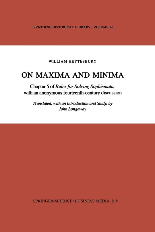 Front cover_On Maxima and Minima