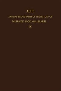 Couverture_Annual Bibliography of the History of the Printed Book and Libraries