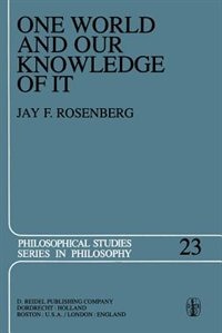 Couverture_One World and Our Knowledge of It