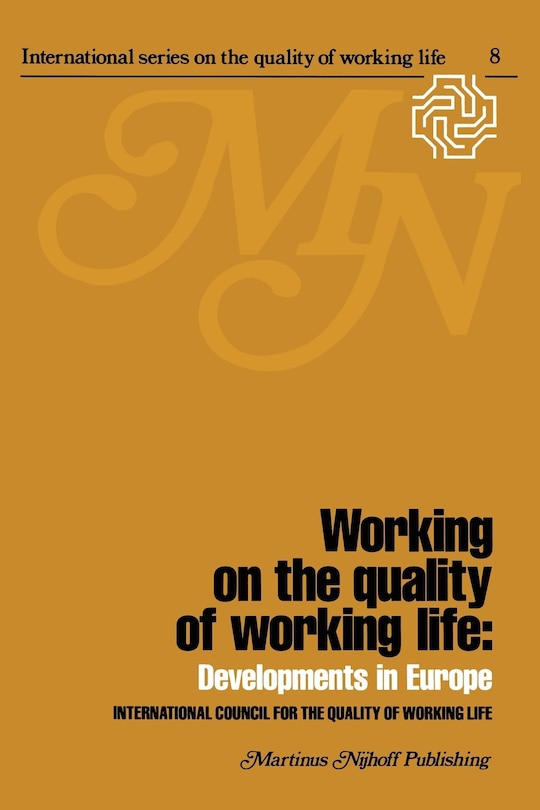 Couverture_Working On The Quality Of Working Life