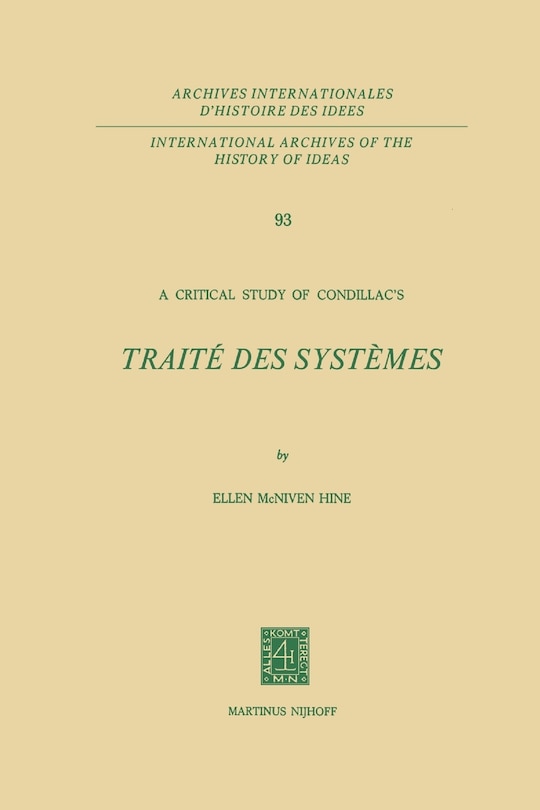 Couverture_A Critical Study of Condillac's