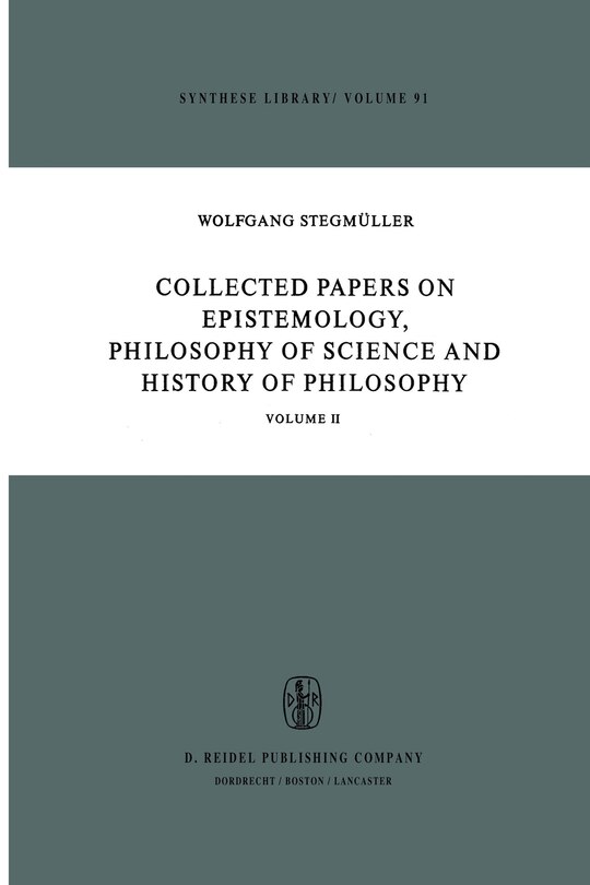 Couverture_Collected Papers on Epistemology, Philosophy of Science and History of Philosophy