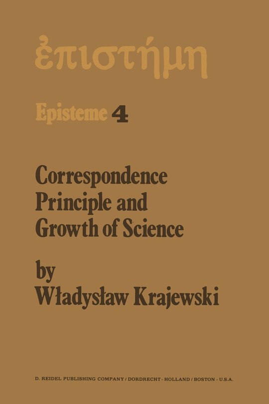 Front cover_Correspondence Principle and Growth of Science