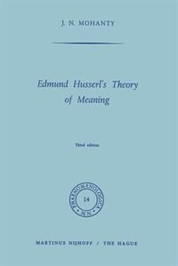 Front cover_Edmund Husserl's Theory of Meaning