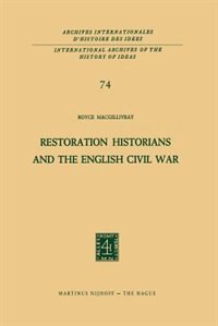 Front cover_Restoration Historians and the English Civil War