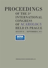Couverture_Proceedings of the 3rd International Congress of Acarology