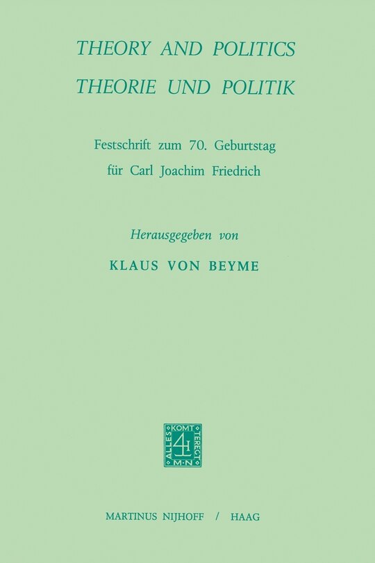 Couverture_Theory and Politics / Theorie und Politik