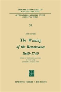 Front cover_The Waning of the Renaissance 1640-1740