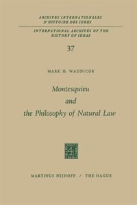 Couverture_Montesquieu And The Philosophy Of Natural Law