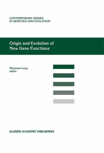 Front cover_Origin and Evolution of New Gene Functions