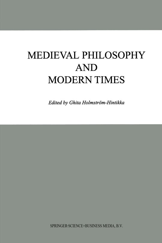 Front cover_Medieval Philosophy and Modern Times