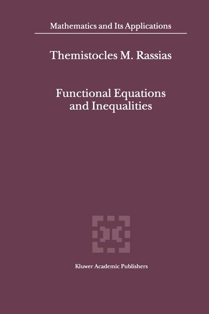 Couverture_Functional Equations and Inequalities