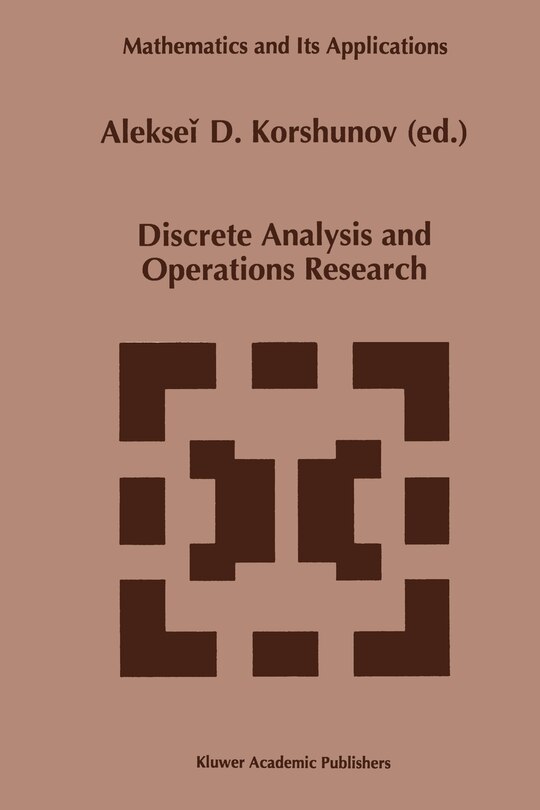 Front cover_Discrete Analysis and Operations Research