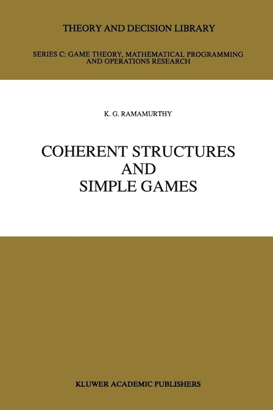Front cover_Coherent Structures and Simple Games