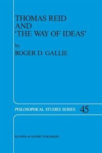 Couverture_Thomas Reid and 'The Way of Ideas'