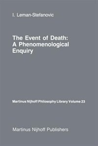 Couverture_The Event of Death: a Phenomenological Enquiry