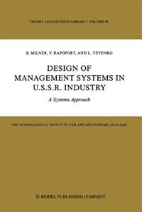 Couverture_Design of Management Systems in U.S.S.R. Industry