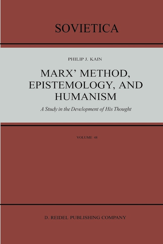 Front cover_Marx' Method, Epistemology, and Humanism