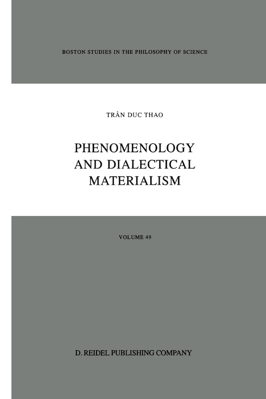 Front cover_Phenomenology and Dialectical Materialism