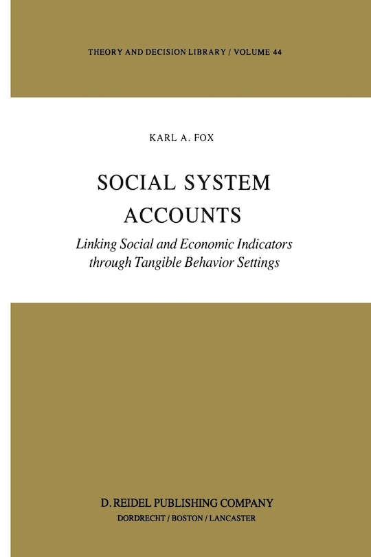 Front cover_Social System Accounts