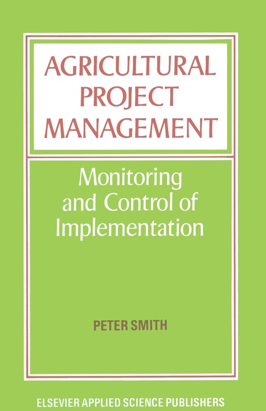 Front cover_Agricultural Project Management