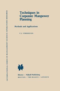 Front cover_Techniques In Corporate Manpower Planning