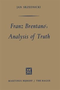 Couverture_Franz Brentano's Analysis of Truth