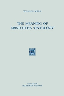 Front cover_The Meaning of Aristotle's 'Ontology'