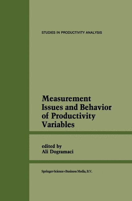 Couverture_Measurement Issues and Behavior of Productivity Variables