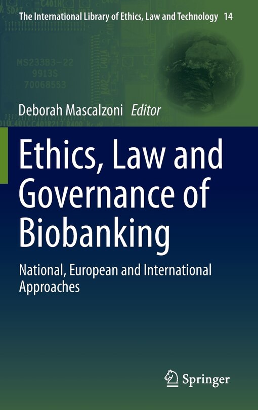 Couverture_Ethics, Law and Governance of Biobanking