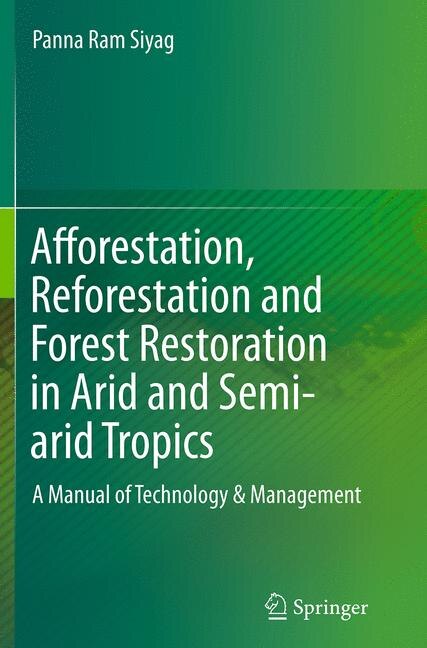 Couverture_Afforestation, Reforestation And Forest Restoration In Arid And Semi-arid Tropics