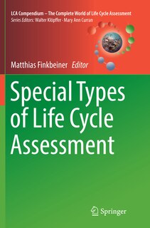Front cover_Special Types Of Life Cycle Assessment
