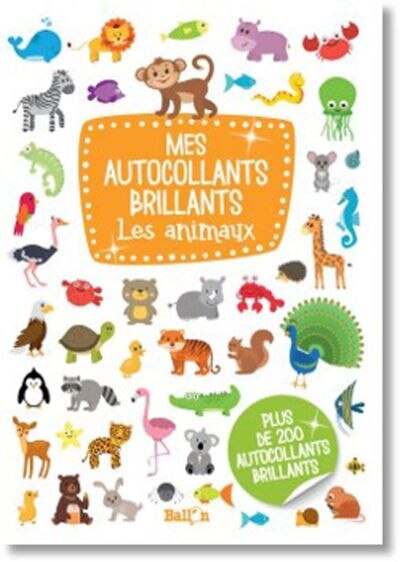 Couverture_Autocollants brillants -les animaux