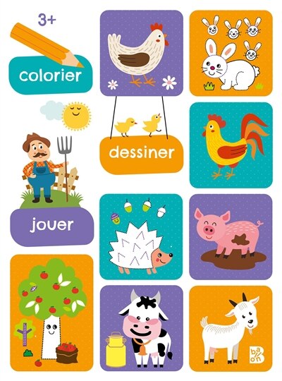 Front cover_Colorier, dessiner, jouer : 3 +