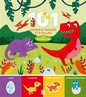 Couverture_Les dinosaures : 101 choses à trouver et à coller