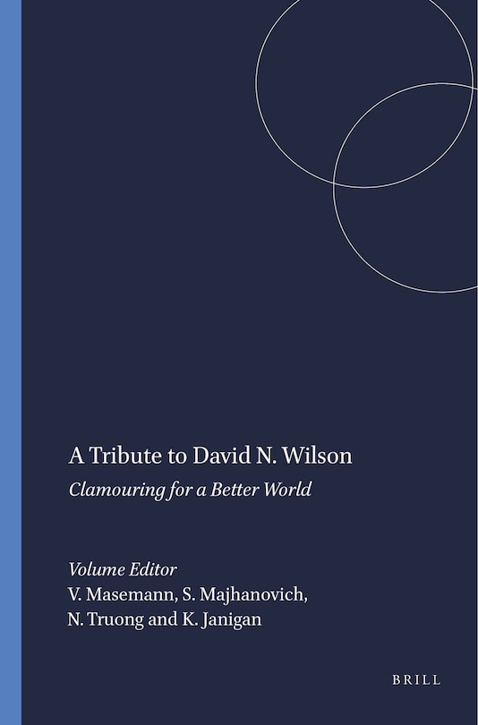 Couverture_A Tribute to David N. Wilson