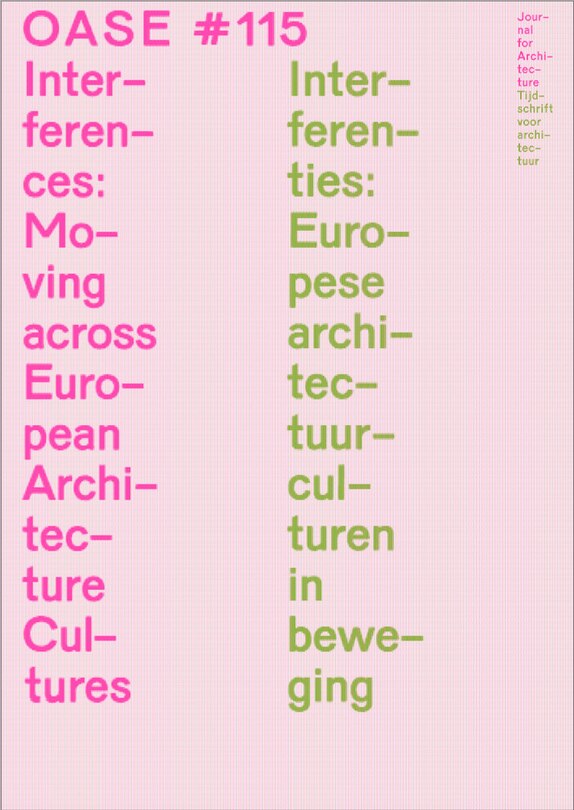 Front cover_OASE 115: Interferences Moving Across European Architecture Cultures