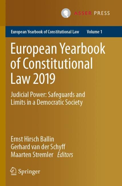 Couverture_European Yearbook Of Constitutional Law 2019