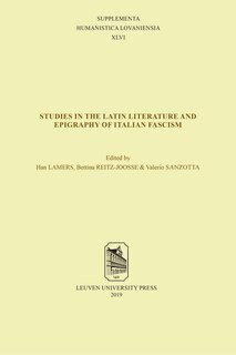 Front cover_Studies In Latin Literature And Epigraphy In Italian Fascism