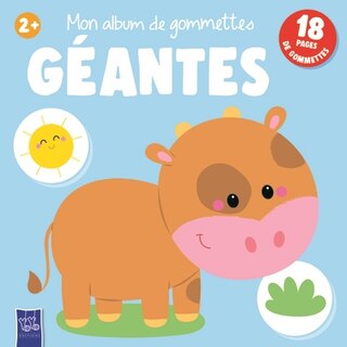 Couverture_Mon album de gommettes géantes : 2+ : vache