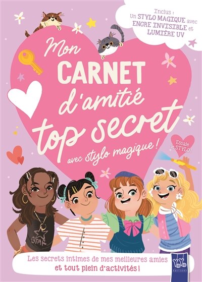 Couverture_Mon carnet d'amitié top secret avec stylo magique !