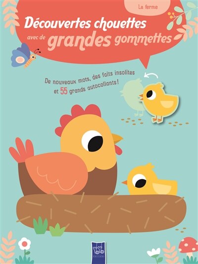 Couverture_La ferme : de nouveaux mots, des faits insolites et 55 grands autocollants