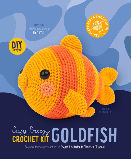 Front cover_Easy Breezy Crochet Kit Goldfish