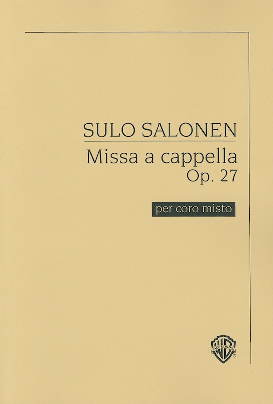 Couverture_Missa a cappella, Op. 27