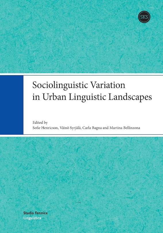 Couverture_Sociolinguistic Variation in Urban Linguistic Landscapes