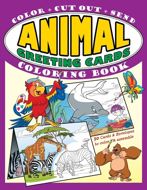 Front cover_Animal Greeting Cards Coloring Book