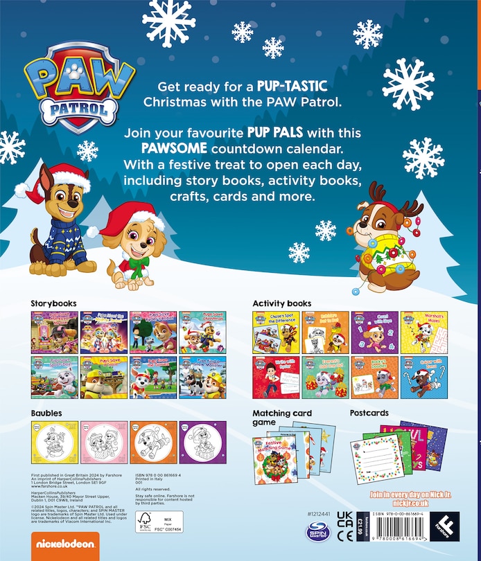 Couverture arrière_PAW PATROL Advent Calendar