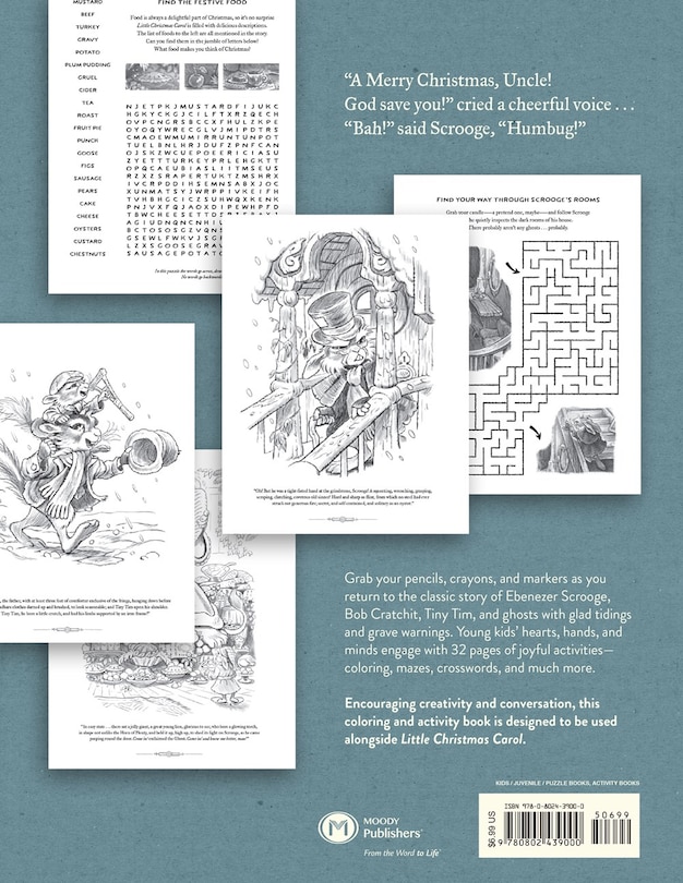 Couverture arri&egrave;re_Little Christmas Carol Coloring & Activity Book
