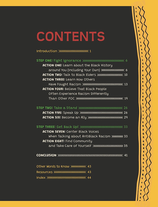 Table of contents_Stop AntiBlack Racism