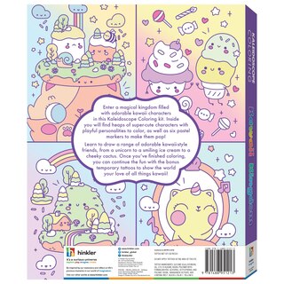 Couverture arrière_Kaleidoscope Coloring Kit Kawaii Kingdom